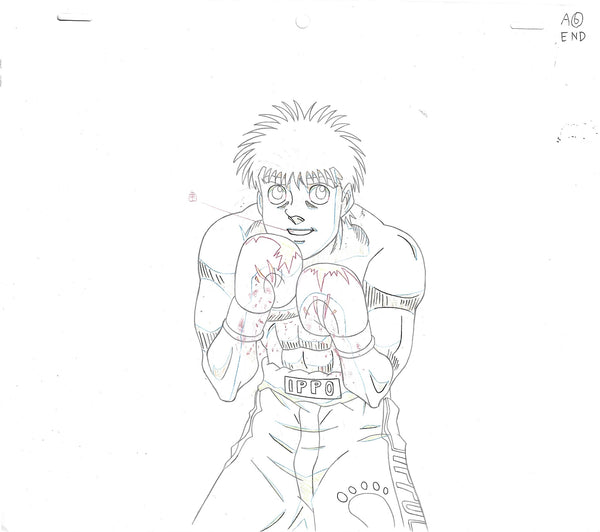 Hajime no Ippo - Clinching Ippo - 1-layer Production Cel w/ Douga