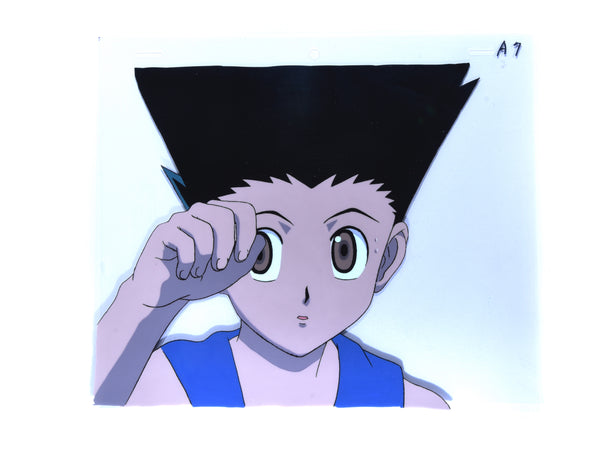 Hunter × Hunter - Gon, Kurapika, and Leorio - 1-layer Production cel w/  Douga and Printed Background