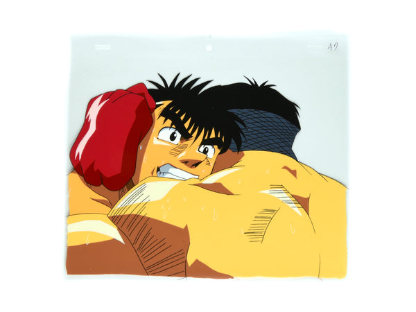 Hajime no Ippo - Ippo surprised - 2-layer Production Cel w/ Douga