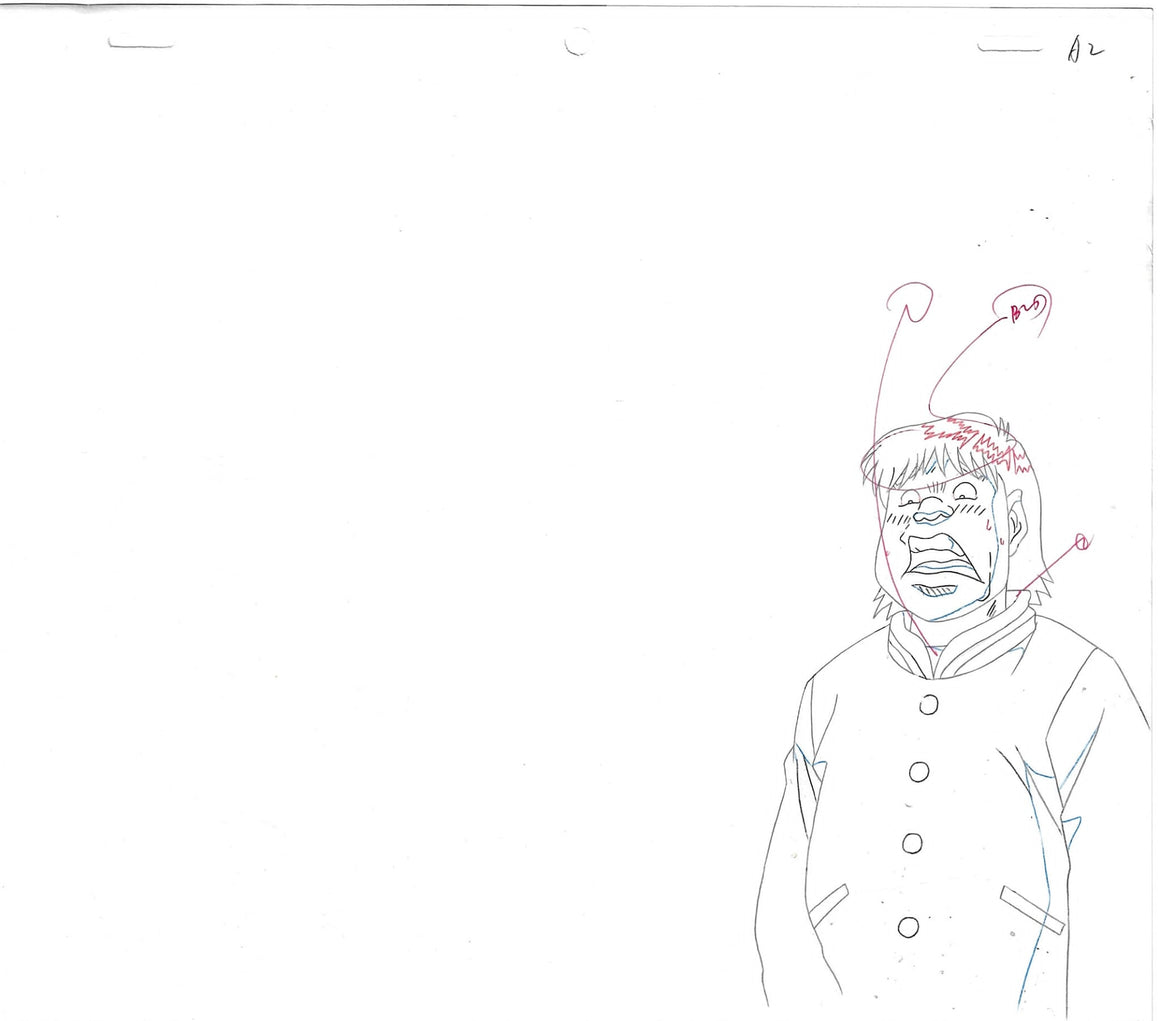 Hajime no Ippo - Ippo and Vomitichi - 2-layer Production Cel w/ Douga