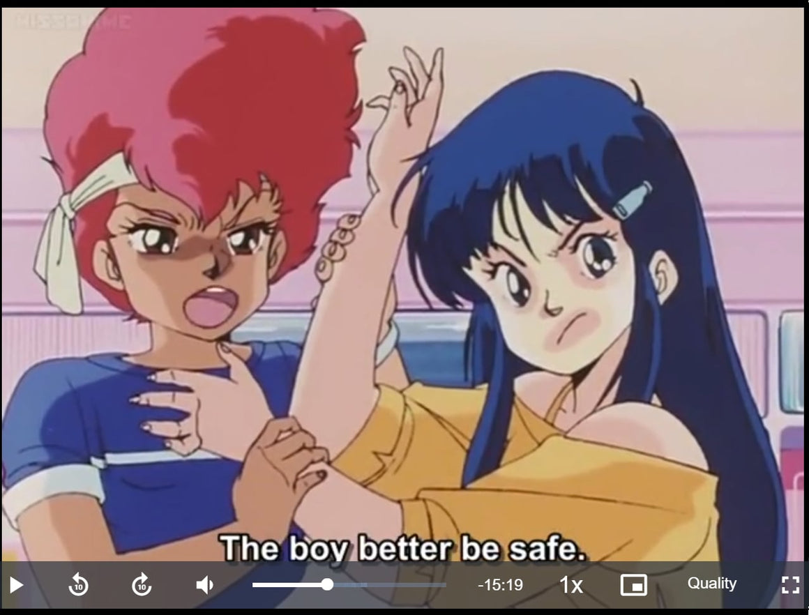 Dirty Pair - Kei and Yuri fighting - 2-layer Key Master Setup