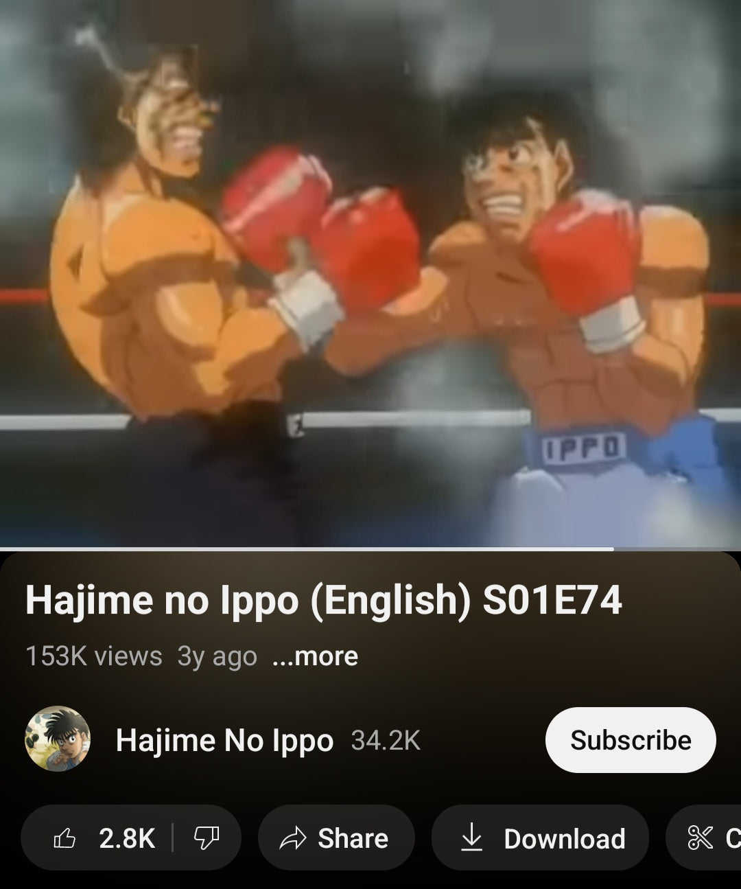 Hajime no Ippo - Ippo vs Sendou- Pan-size Production Cel w/ Douga & Print Background