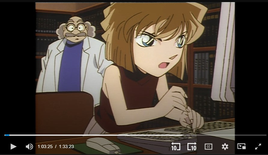 Detective Conan - Haibara Ai from the introductory episode with Dr. Agasa - Key Master Setup