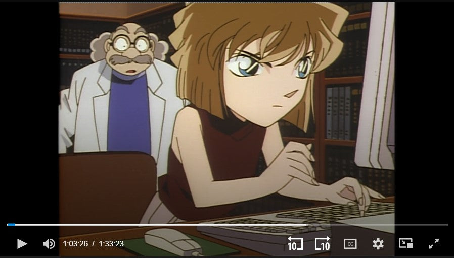 Detective Conan - Haibara Ai from the introductory episode with Dr. Agasa - Key Master Setup