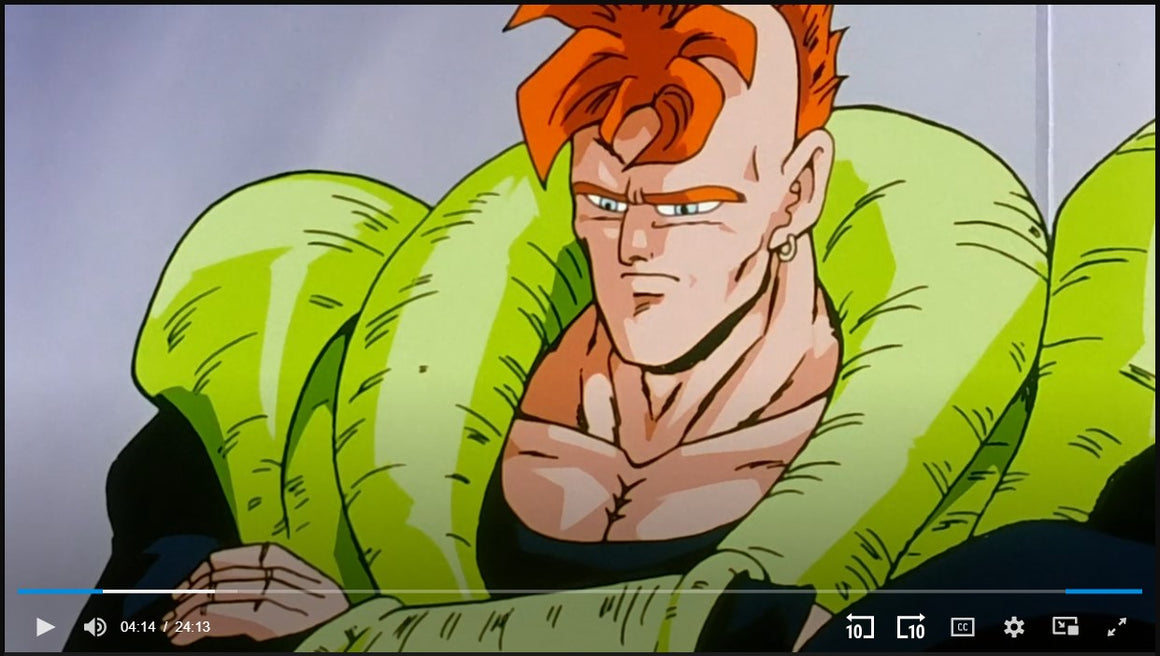Dragon Ball Z - Android 16 - 2-layer Production Cel w/ Background, Display Frame, CoA