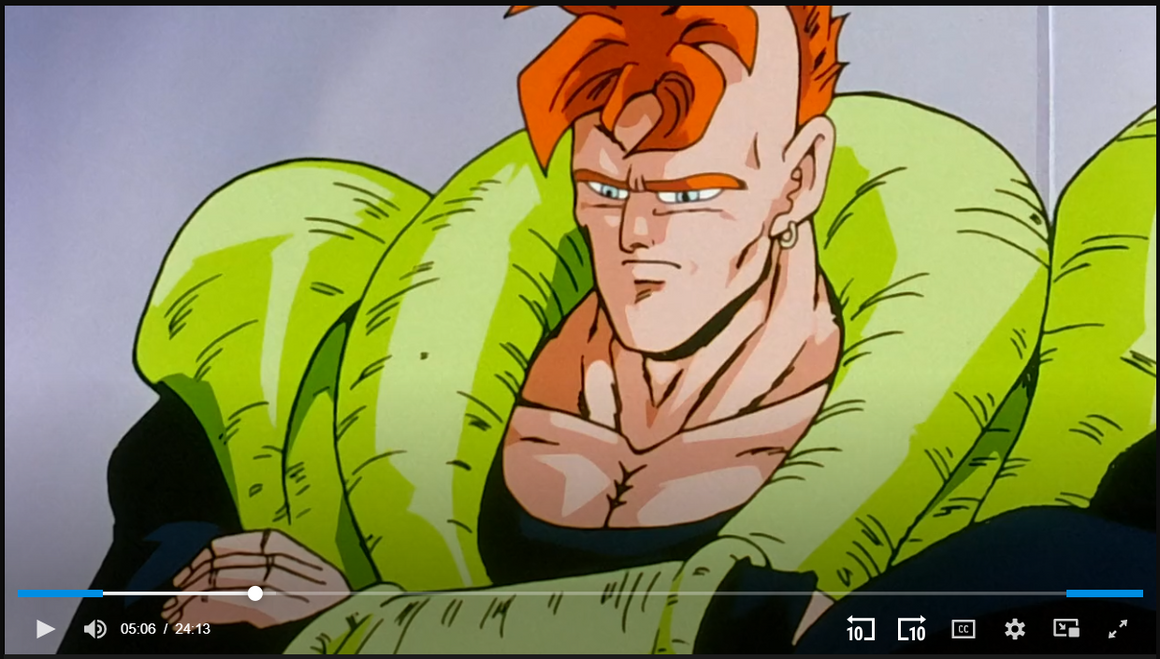 Dragon Ball Z - Android 16 - 2-layer Production Cel w/ Background, Display Frame, CoA