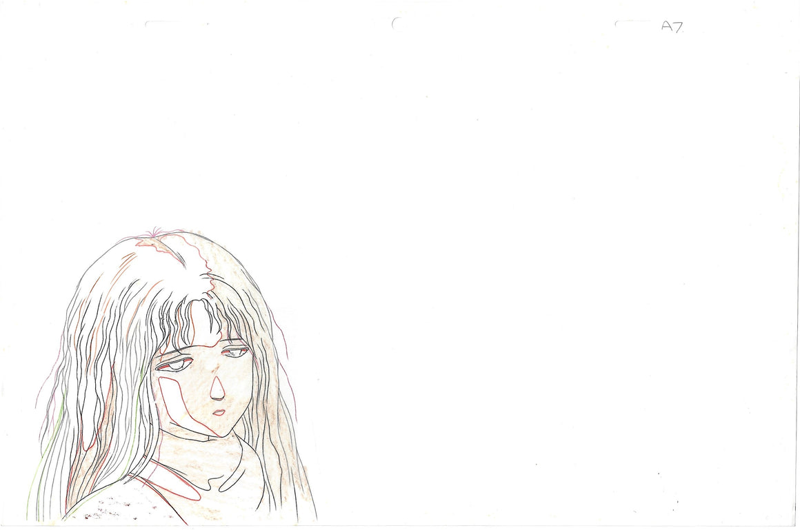 Angel's Egg - The Girl and The Boy - Movie-size 2-layer Production Cel w/ Douga, Copy Background, and CoA
