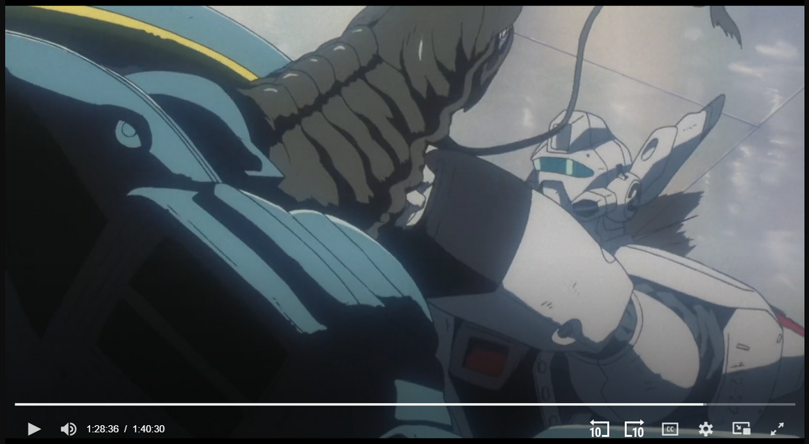 Mobile Police Patlabor - AV-98 Ingram vs Kaiju - 1-layer Production Cel w/ Douga & Copy Background