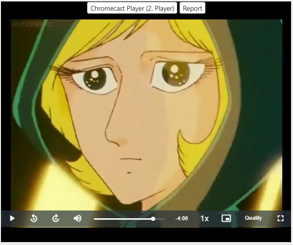 Galaxy Express 999 - Cueflame close-up - 1-layer Production Cel