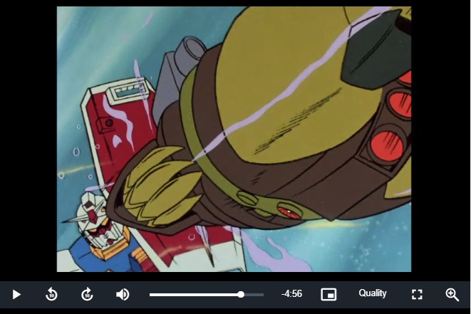 Mobile Suit Gundam - Gundam vs Gogg - 1-layer Production Cel w/ Print Background