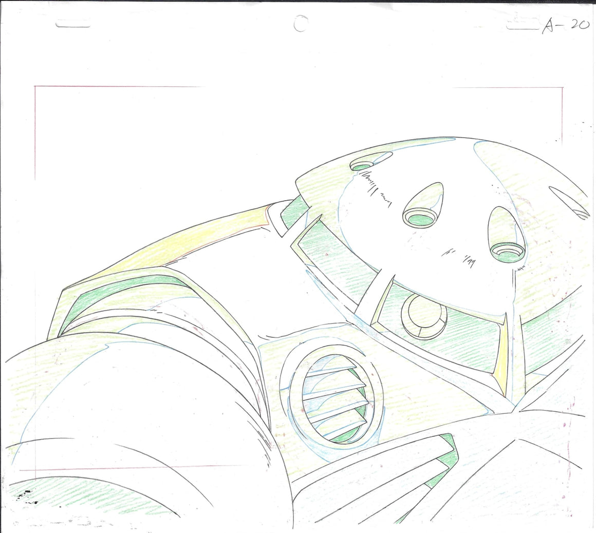 Mobile Suit Gundam - Char's Z'Gok - 1-layer Production Cel w/ Douga & Copy Background