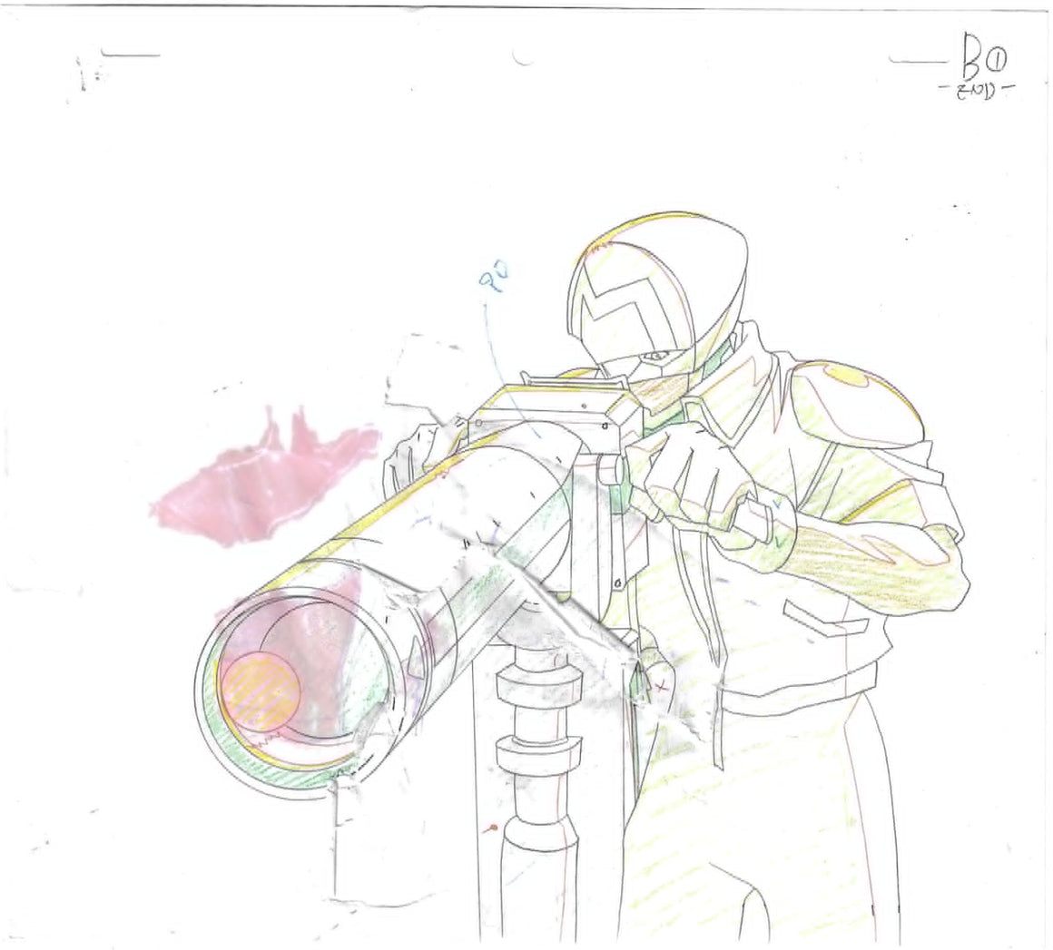 Battle Athletess Daiundoukai - Mister Miracle - 1-layer Production Cel w/ Douga