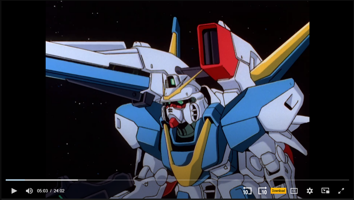 Mobile Suit Victory Gundam - V2 Buster Gundam - Pan-size 1-layer Production Cel w/ Copy Background & Douga