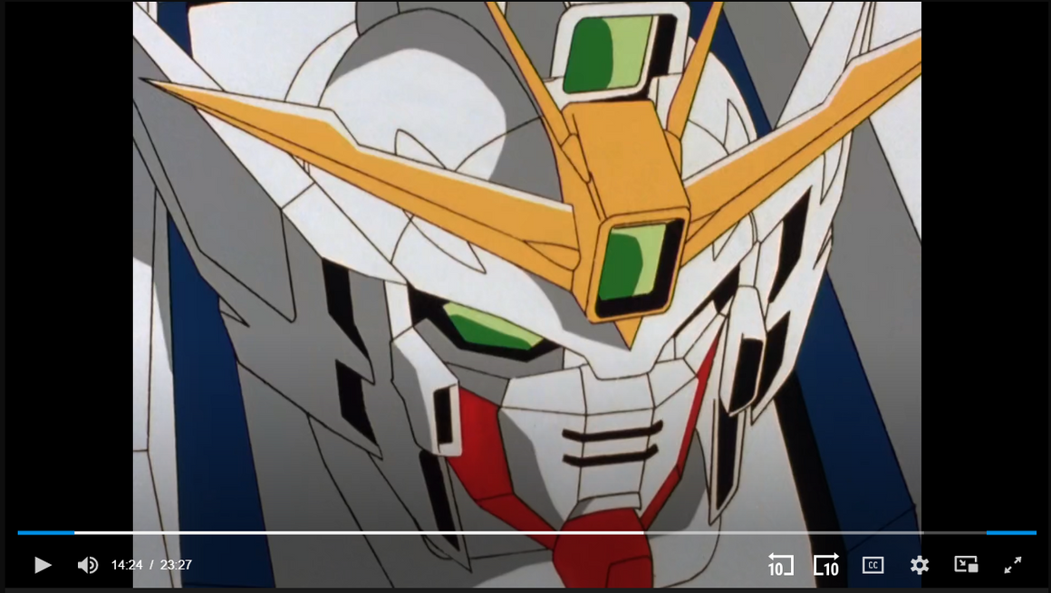 Mobile Suit Gundam Wing - Wing Gundam Zero close-up from Final Episode - Key Master Setup w/ Douga