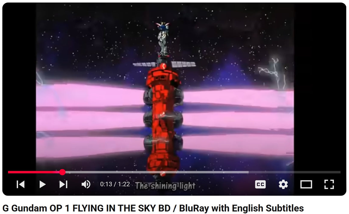 Mobile Fighter G Gundam - Shining Gundam from OP sequence - Pan-size Cel w/ Printed Background