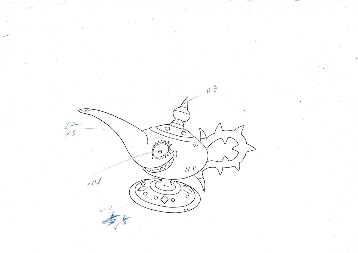 Dragon Quest Monsters - Malevolamp/Evil Pot - 1-layer Hanken Cel w/ Douga & Print Background