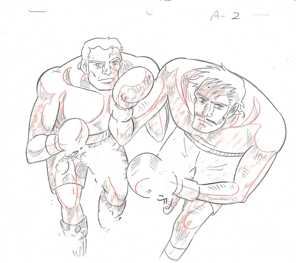 Ashita no Joe - Jose vs Gomez - 1-layer Production Cel w/ Douga
