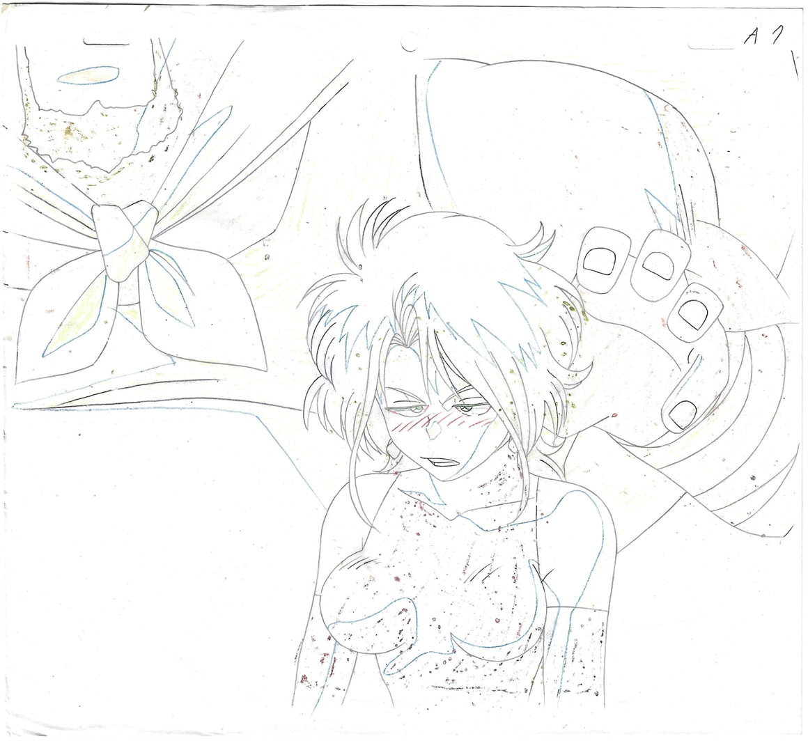 YuYu Hakusho - Kokou and Enki - 1-layer Production Cel w/ Douga