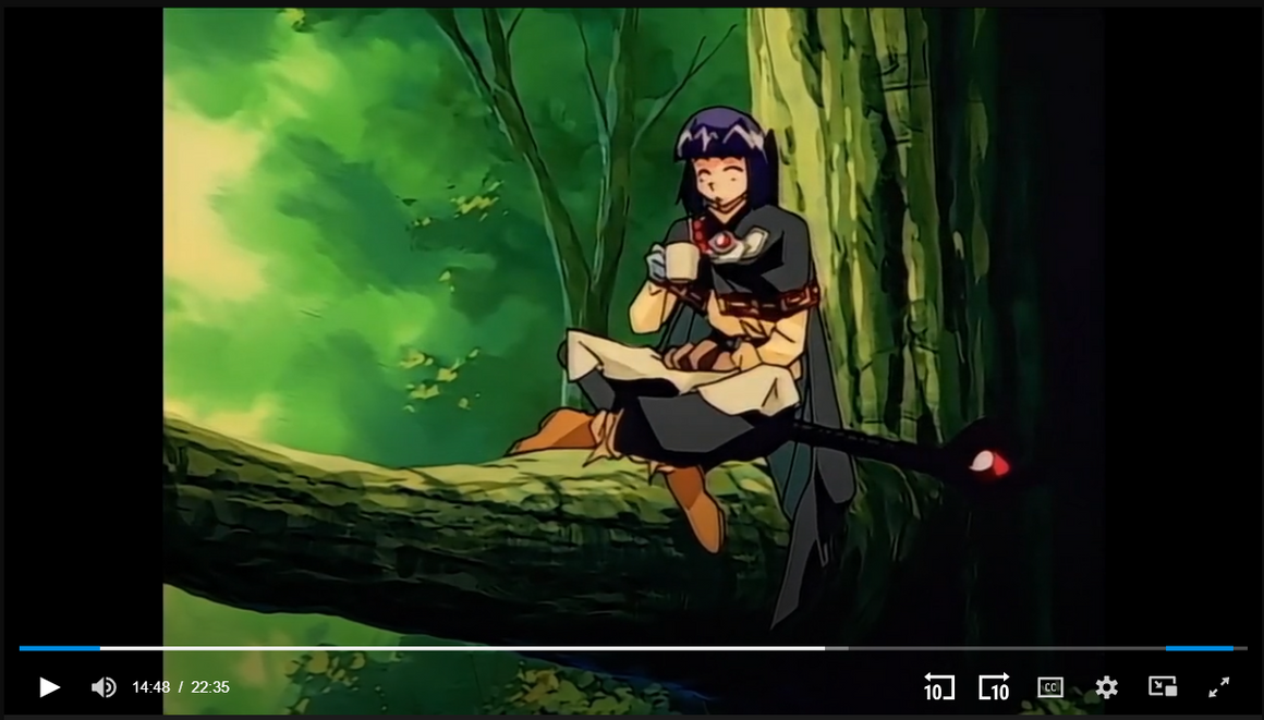 Slayers - Xellos having lunch on a tree branch - Key Master Setup w/ Douga & Concept