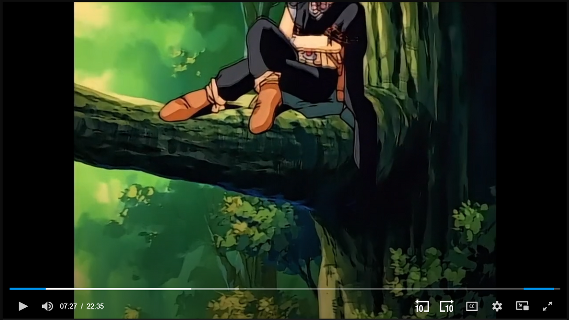 Slayers - Xellos having lunch on a tree branch - Key Master Setup w/ Douga & Concept