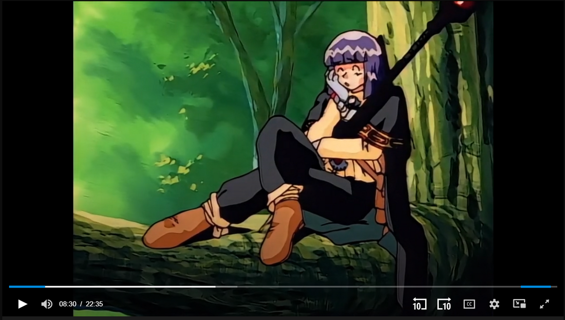 Slayers - Xellos having lunch on a tree branch - Key Master Setup w/ Douga & Concept