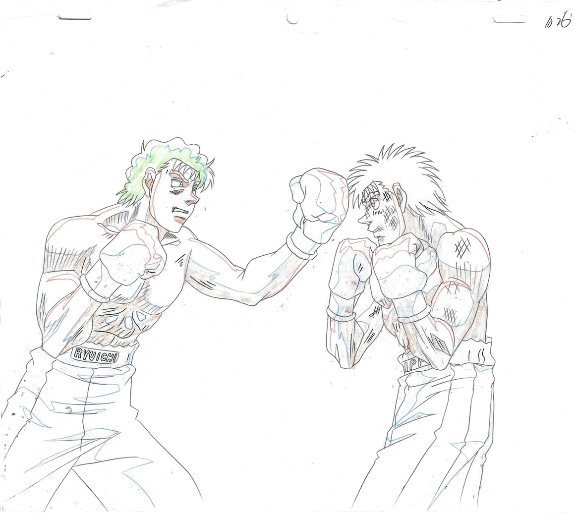 Hajime no Ippo - Ippo vs Hayami - 1-layer Production Cel w/ Douga