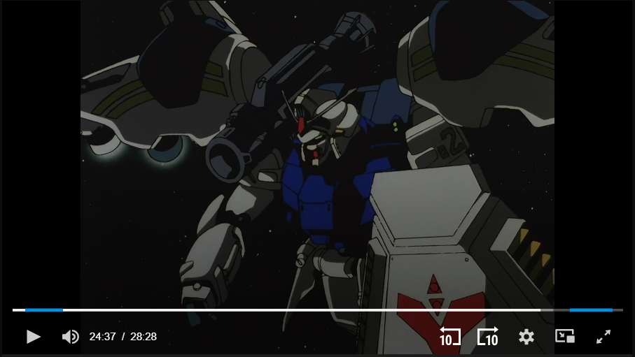 Mobile Suit Gundam 0083: Stardust Memory - GP02 Deploying Atomic Bazooka - 1-layer Production Cel w/ Background, Douga & CoA