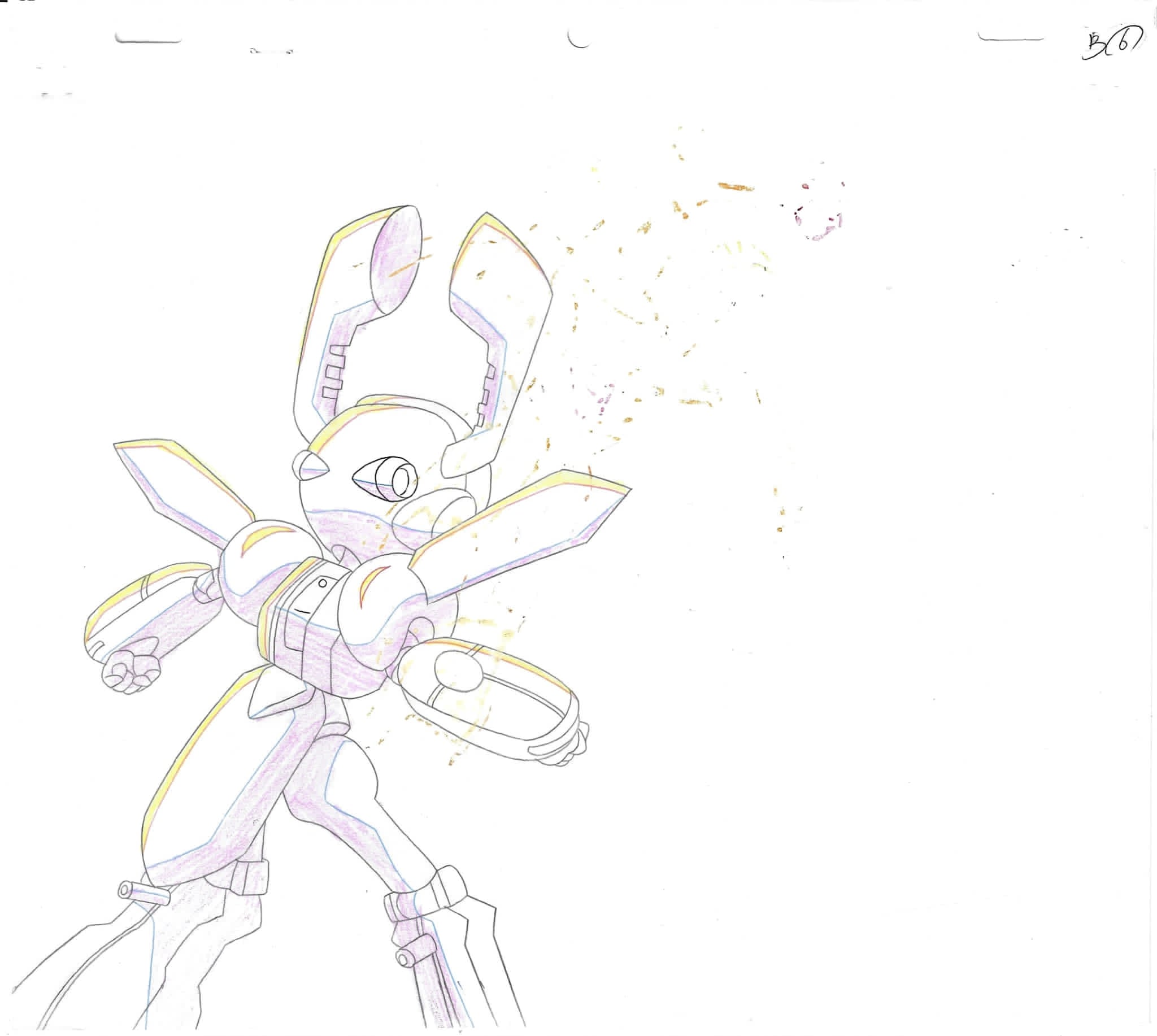 Dorcus Ii Medabots Damashii - Metabee vs Dorcus - 2-layer Production Cel w/ Doug ...