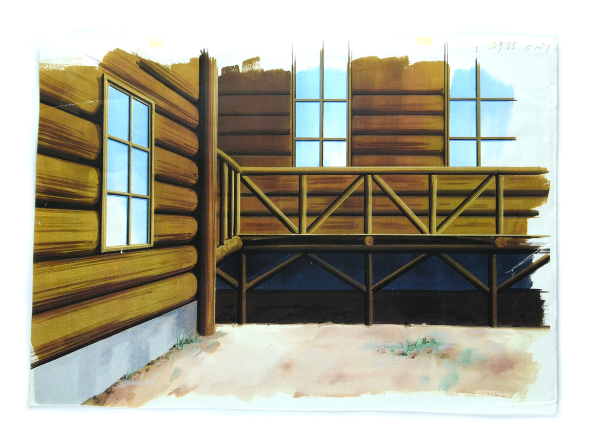 Hajime no Ippo - Ippo and Nekota - 2-layer Production Cel w/ Douga & Print Background