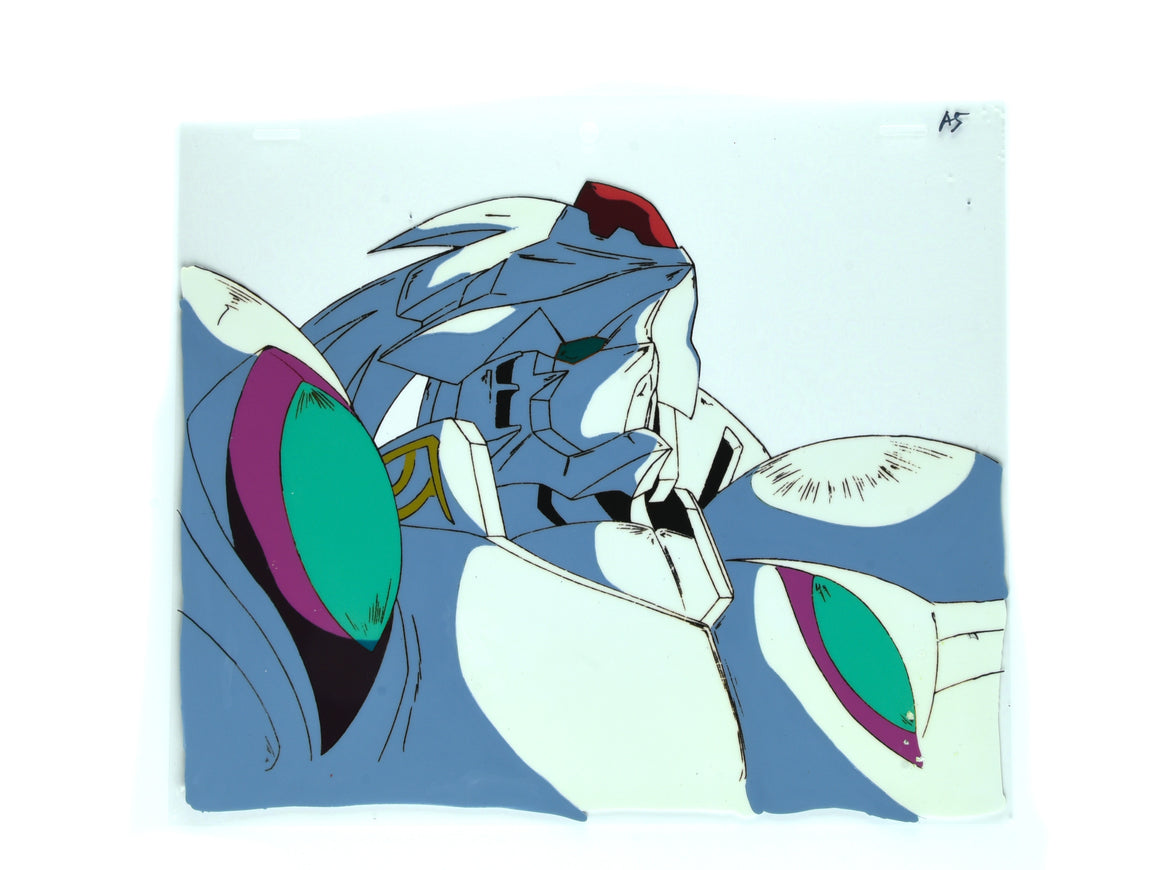 Cybuster - Cybuster close-up - 1-layer Production Cel w/ Douga Pencil Sketch & Print Background