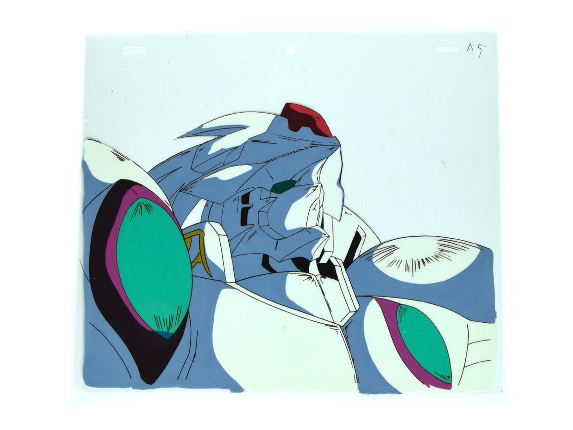 Cybuster - Cybuster close-up - 1-layer Production Cel w/ Douga Pencil Sketch & Print Background