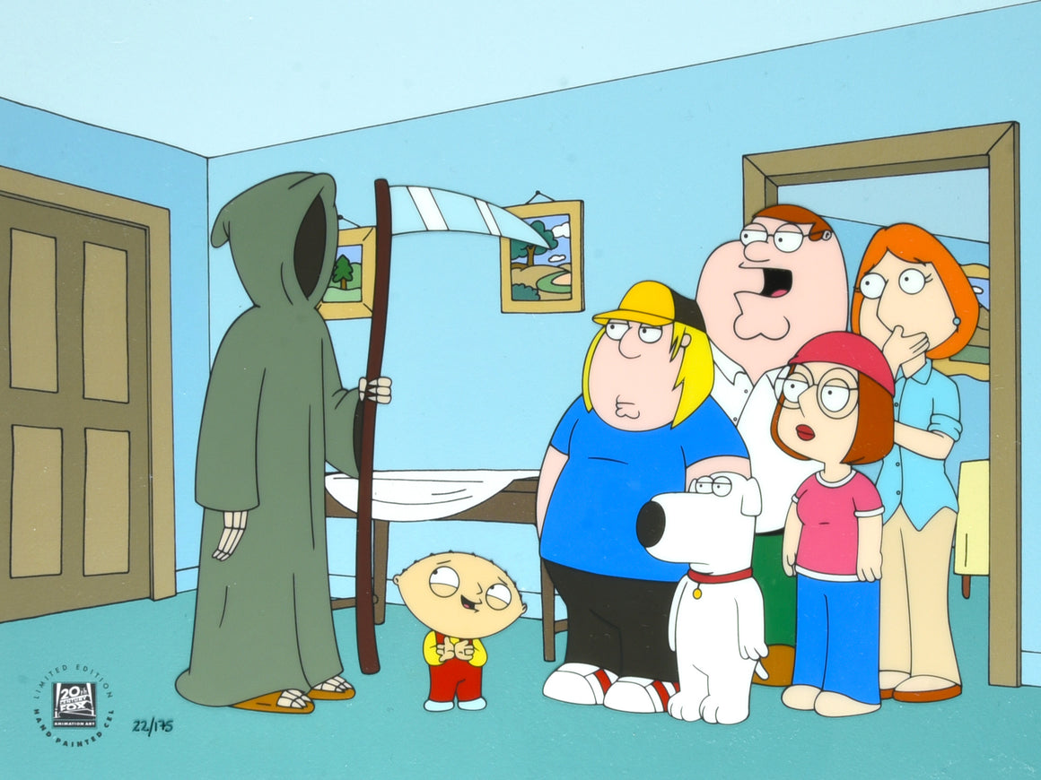 Family Guy - "Death is a Bitch" - Limited Edition Hand-painted Cel w/ Printed Giclee Background