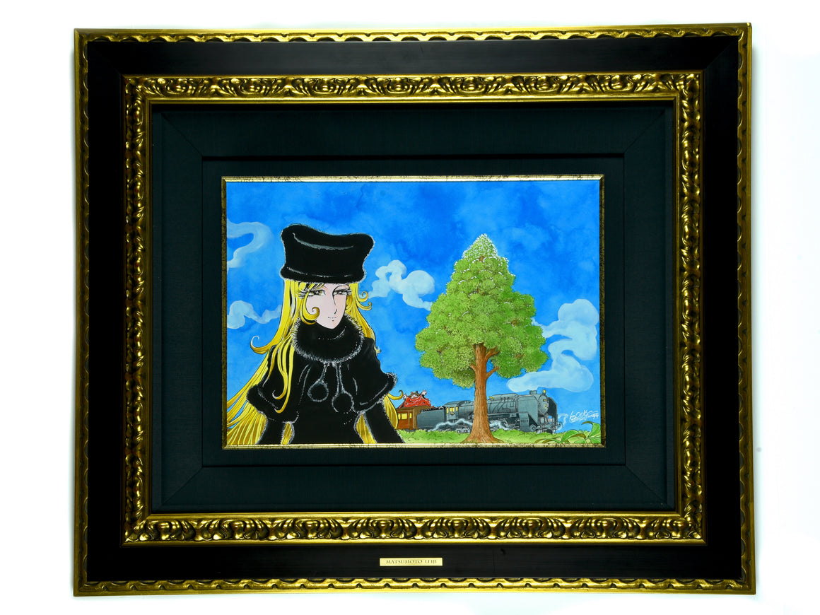 Galaxy Express 999 - "Notice of Arrival" - Original Watercolor Painting by Matsumoto Leiji w/ Custom Framing