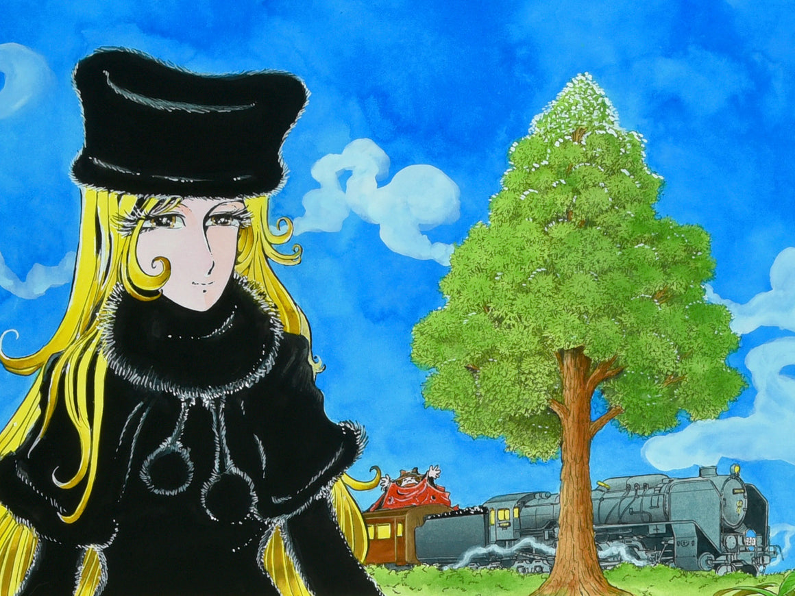 Galaxy Express 999 - "Notice of Arrival" - Original Watercolor Painting by Matsumoto Leiji w/ Custom Framing