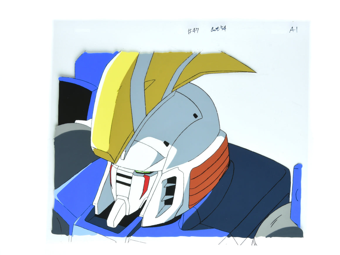 Mobile Suit Gundam Wing - Tallgeese II close-up - 1-layer Production Cel w/ Douga & Print Background