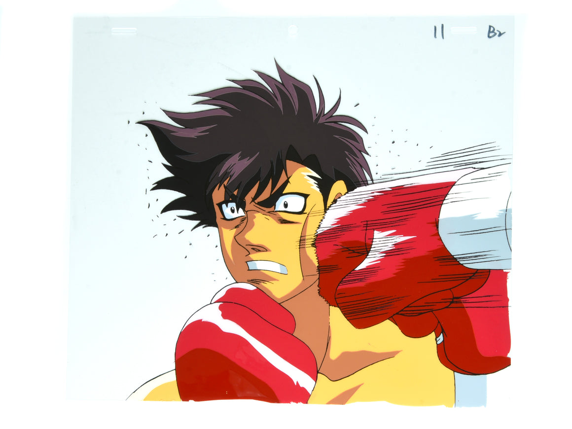 Hajime no Ippo - Sendou getting punched - 1-layer Production Cel w/ Douga