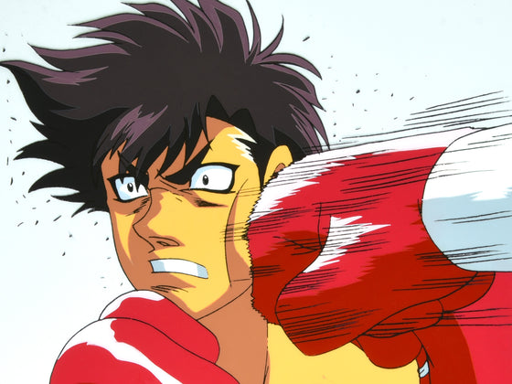 Hajime no Ippo - Sendou getting punched - 1-layer Production Cel w/ Douga