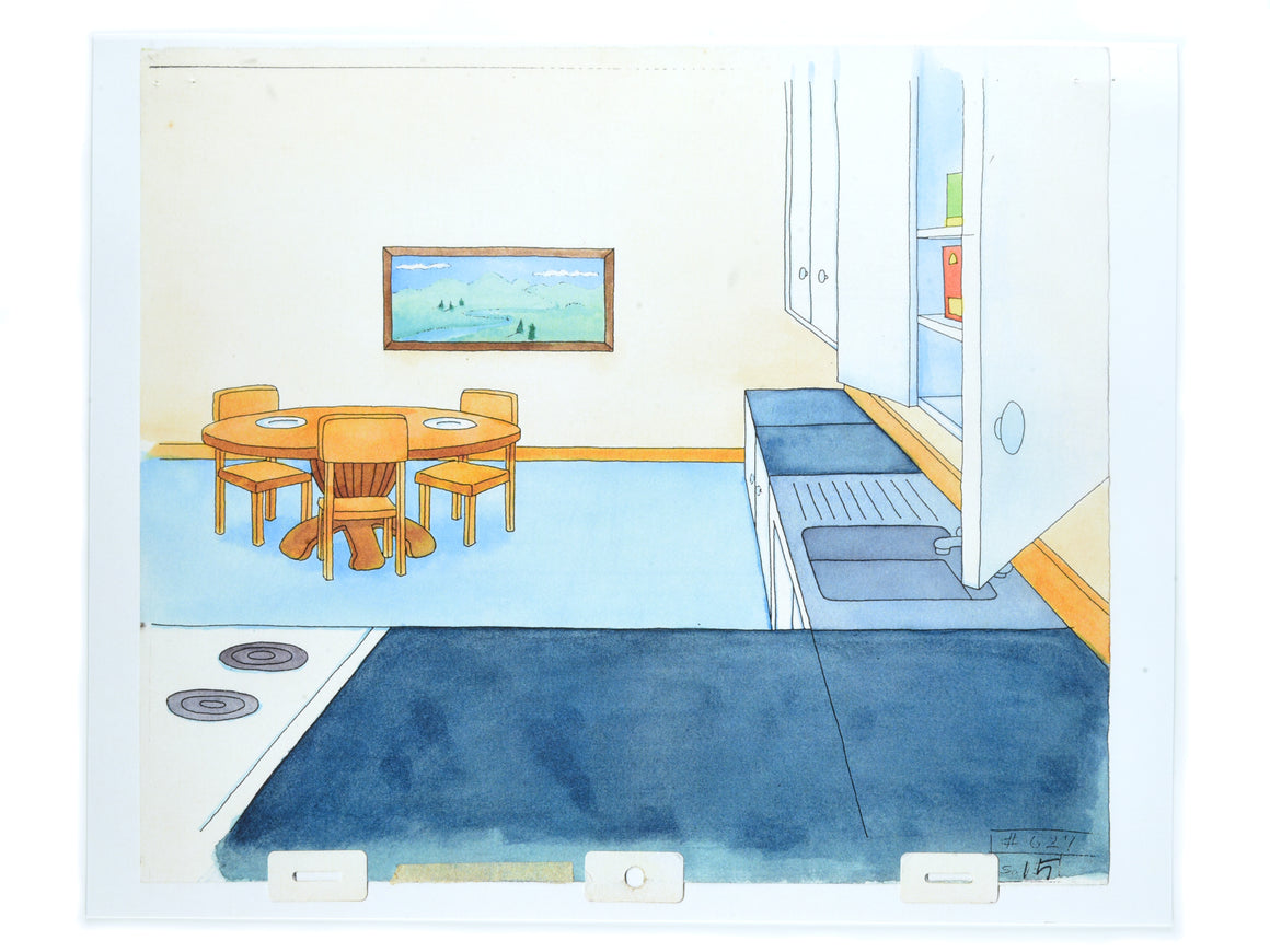 Beavis and Butt-Head - The pair making a protein shake - 6-layer Production Cel w/ Print Background