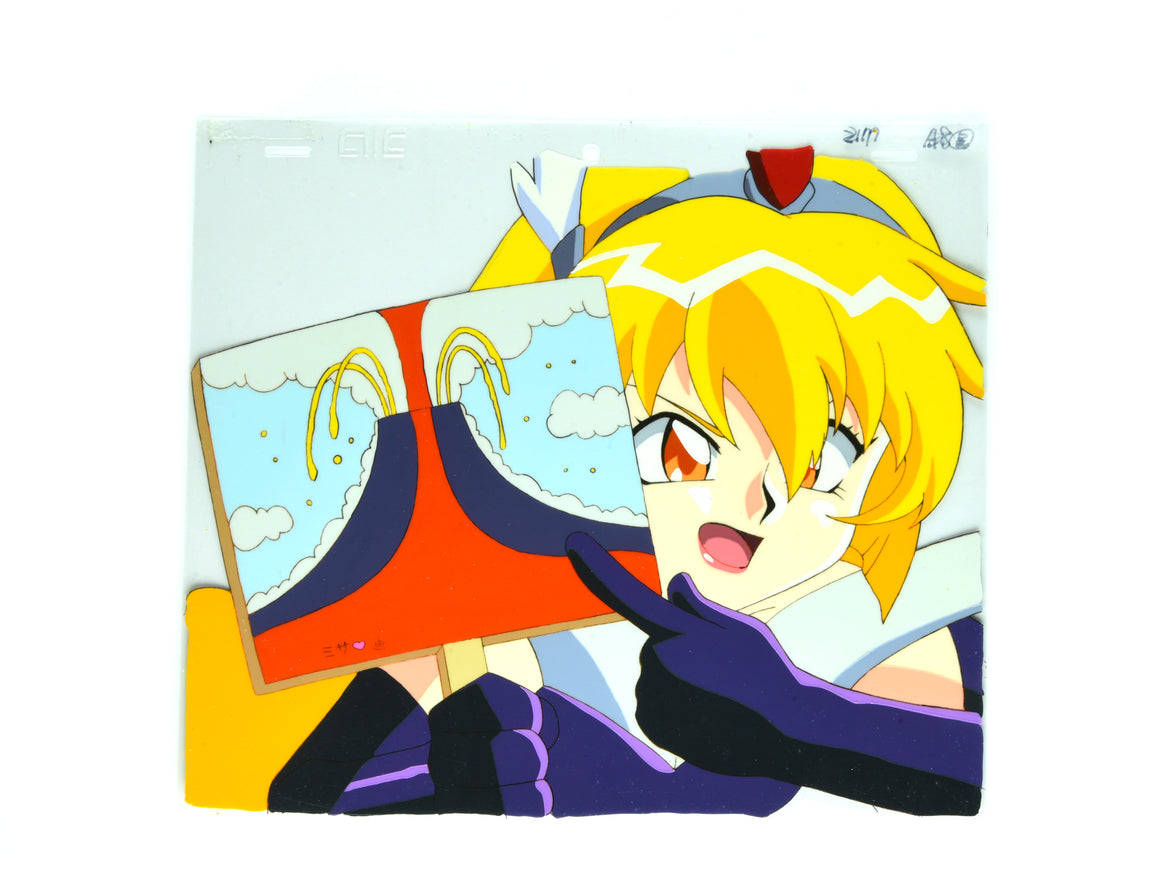 Tenchi Muyo! - Pixy Misa holding a picture of volcano - 1-layer Production Cel