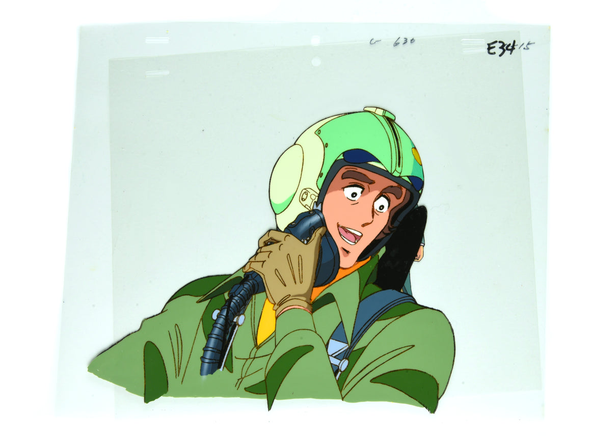 Area 88 - "Iron Hand" Campbell - 1-layer 12-field Production Cel w/ Douga