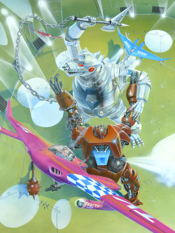 Godzilla - Mechagodzilla in battle - Original Official Magazine Cover Illustration by Koizumi Kazuaki
