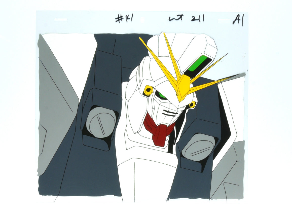 Mobile Suit Gundam Wing - Gundam Sandrock Custom close-up - 1-layer Production Cel w/ Douga & Print Background