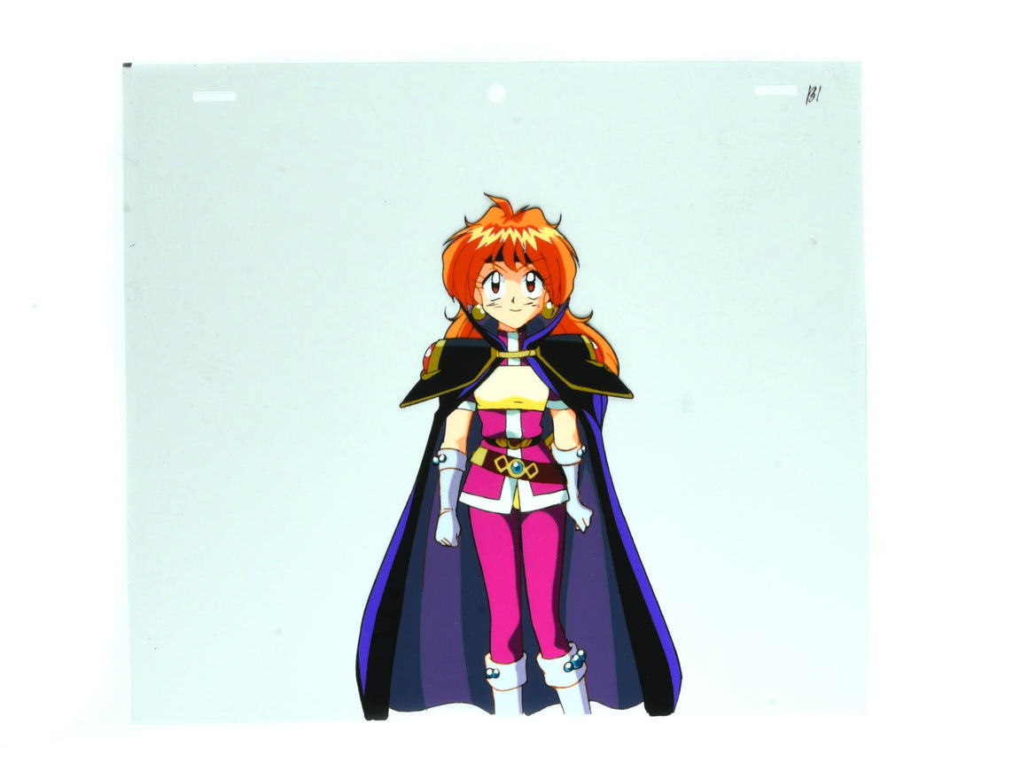 Slayers - Lina Inverse smiling - 1-layer Production Cel w/ Douga Sketch