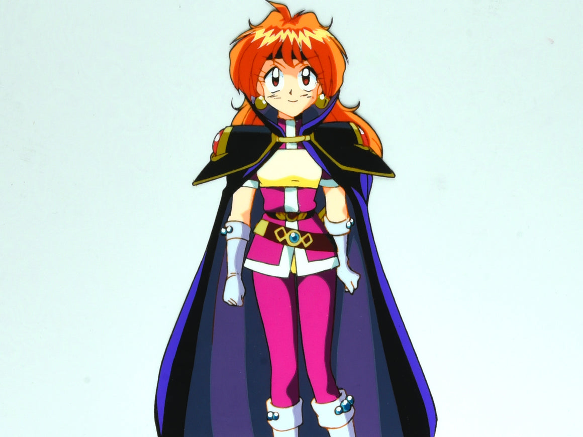 Slayers - Lina Inverse smiling - 1-layer Production Cel w/ Douga Sketch