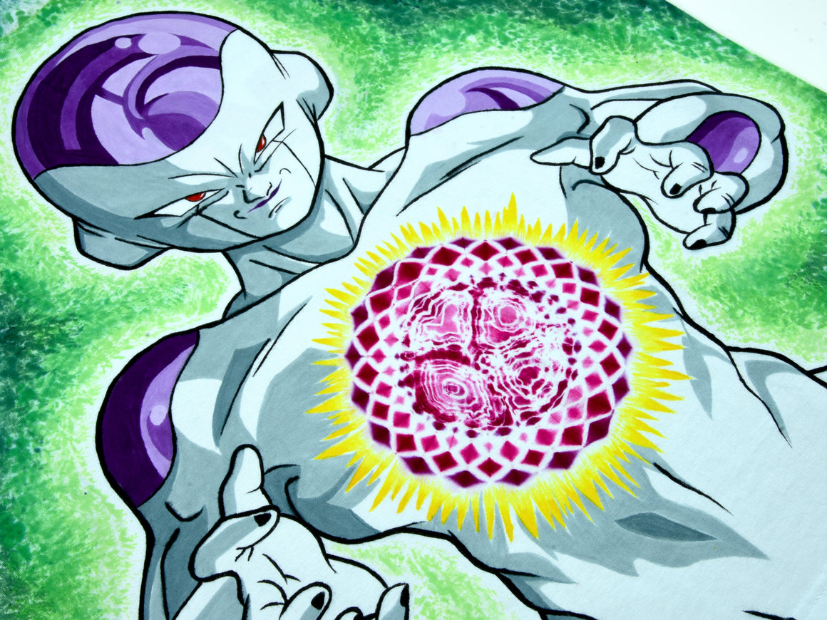 XL - Tie-dyed and Hand-painted T-Shirt - DBZ Frieza #1