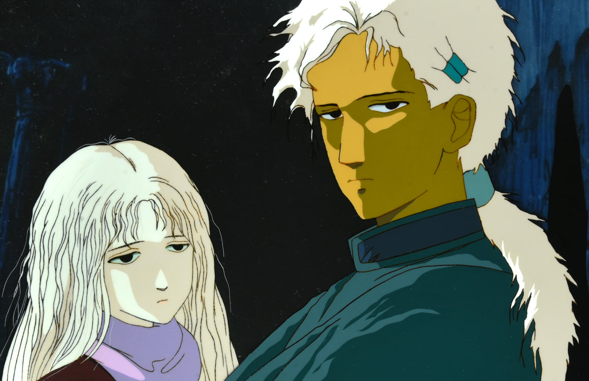 Angel's Egg - The Girl and The Boy - Movie-size 2-layer Production Cel w/ Douga, Copy Background, and CoA