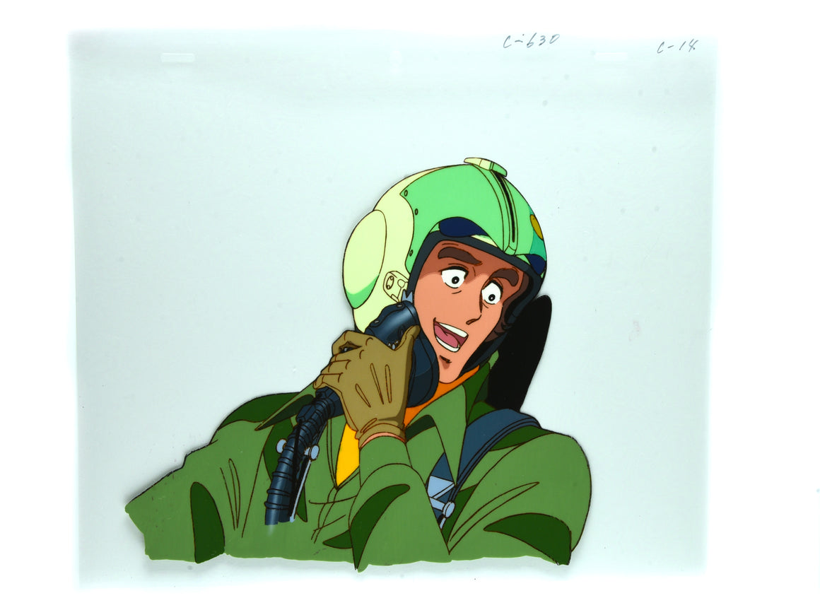Area 88 - "Iron Hand" Campbell - 1-layer 12-field Production Cel w/ Douga