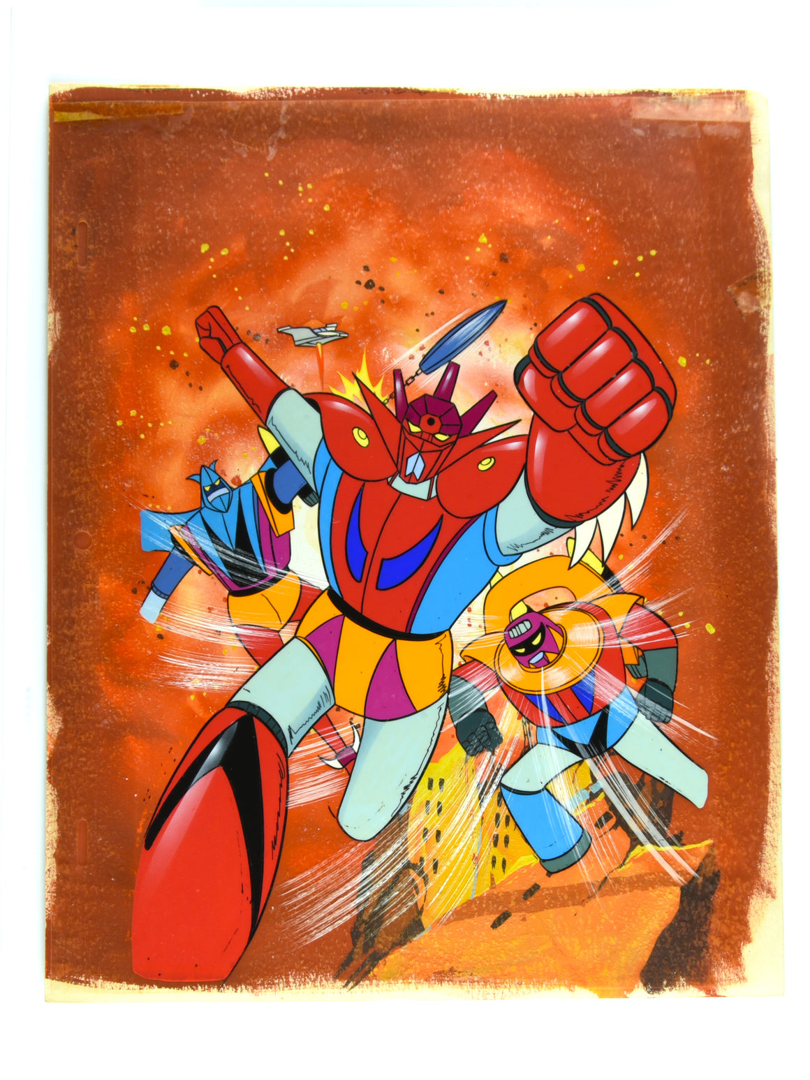 Getter Robo G - Coloring Book Cover Illustration - Hanken Cel w/ Background