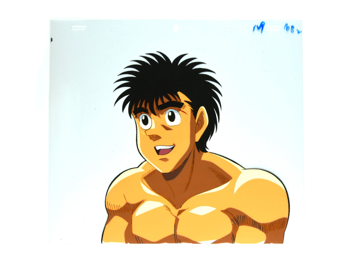 Hajime no Ippo - Ippo smiling - 2-layer Production Cel w/ Douga
