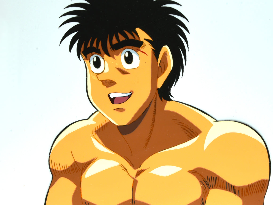Hajime no Ippo - Ippo smiling - 2-layer Production Cel w/ Douga